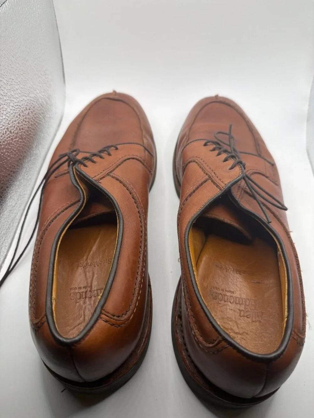 Allen Edmonds Stockbridge Brown Leather Lace-Up Dress Shoes Men’s 10B Made In US